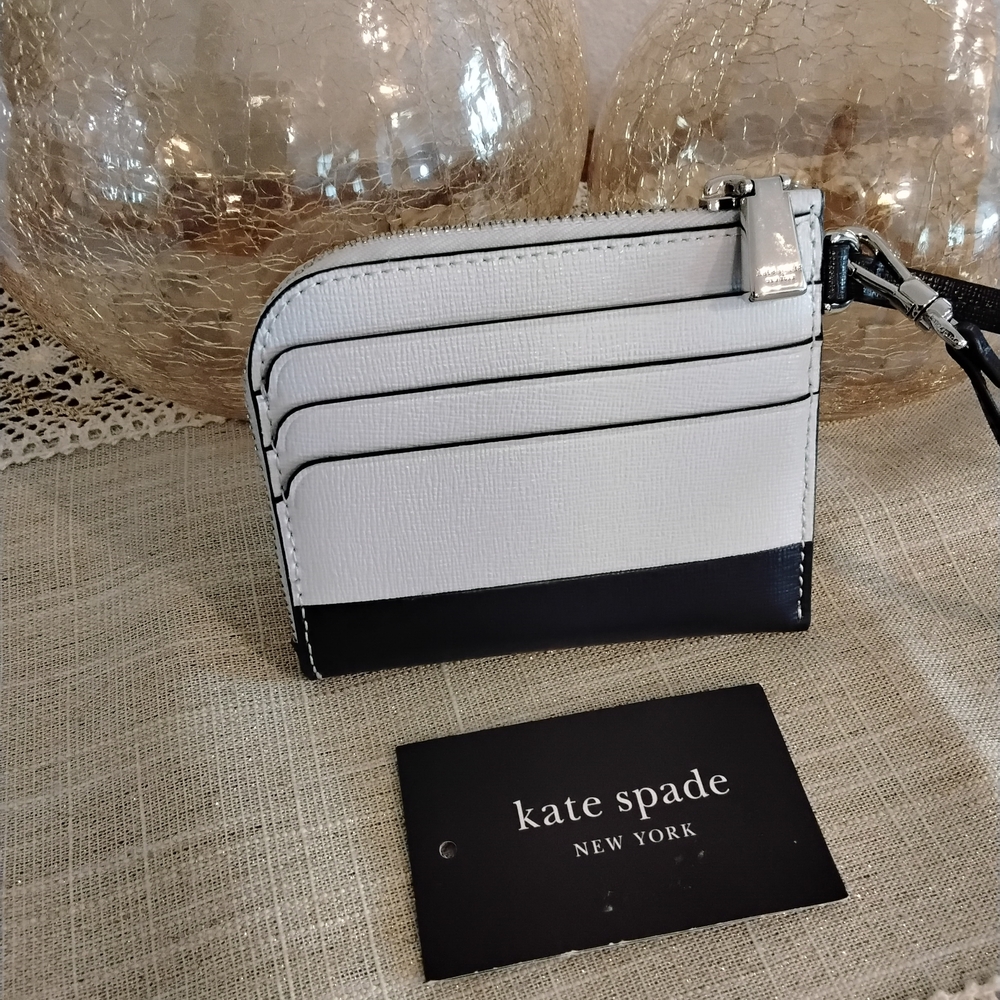 Kate Spade Deep Blue and Light Gray Wristlet - Picture 2 of 4